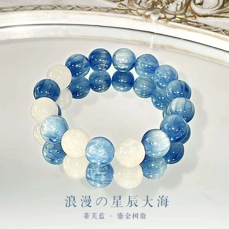 Новый браслет из смолы с имитацией кристаллов и золотым льдом