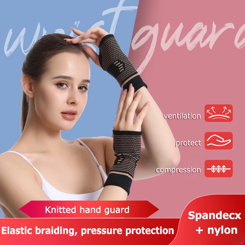 

Coolfit Copper Professional Wristband Sports Compression Wrist Guard Arthritis Brace Sleeve Support Elastic Palm Hand Glove