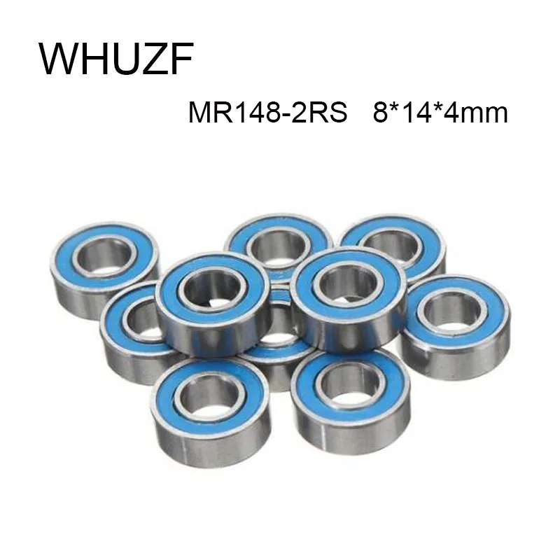 WHUZF MR148RS подшипник флейта (20/50/100 шт.) 8x14x4 мм миниатюрные MR148 - 2RS RU шарикоподшипники синие герметичные для осевого SCX10 II