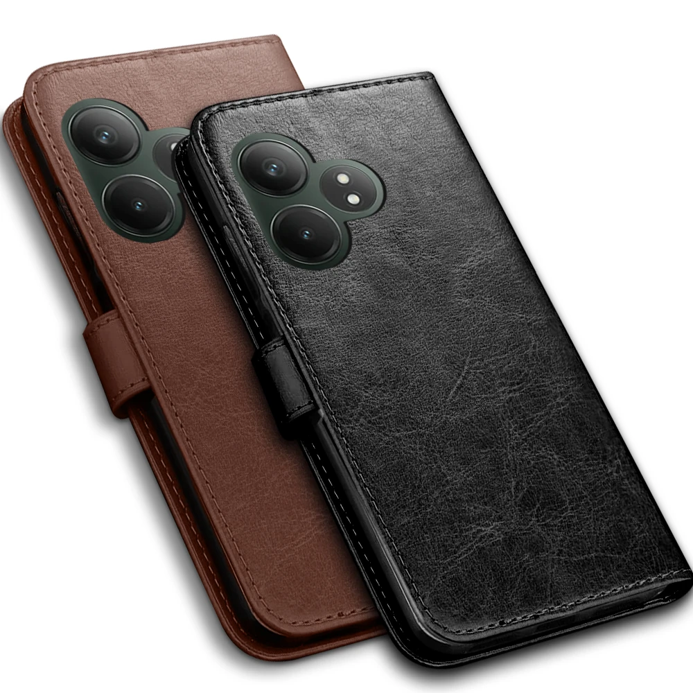 Кожаный флип-чехол для Realme GT 6T чехол-книжка с подставкой Защитные чехлы Neo 6 Neo6 SE GT6T