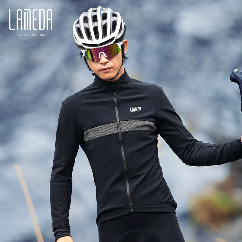 

LAMEDA Winter Men's Cycling Jacket Windproof Water Resistant Thermal Windbreaker Bike Clothing Breathable Reflective Jerseys