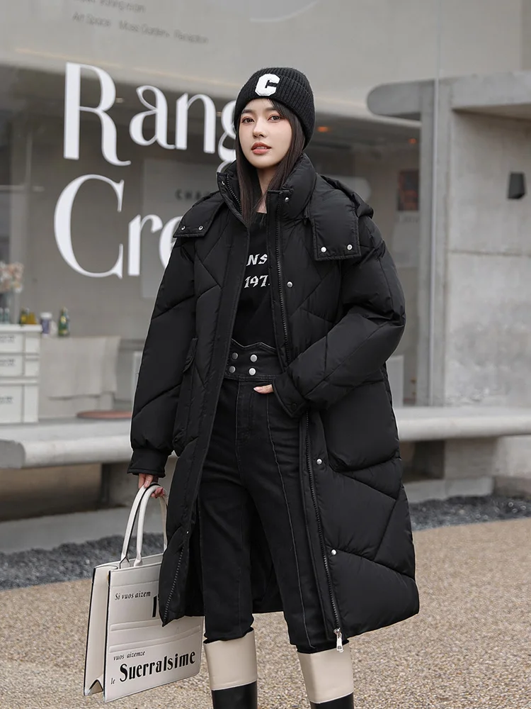 MEILLY DOLPHIN 2023 New Snow Wear Winter Coat for Women Down Jacket Warm Casual Loose Hooded Winter Women Jacket Long Parkas