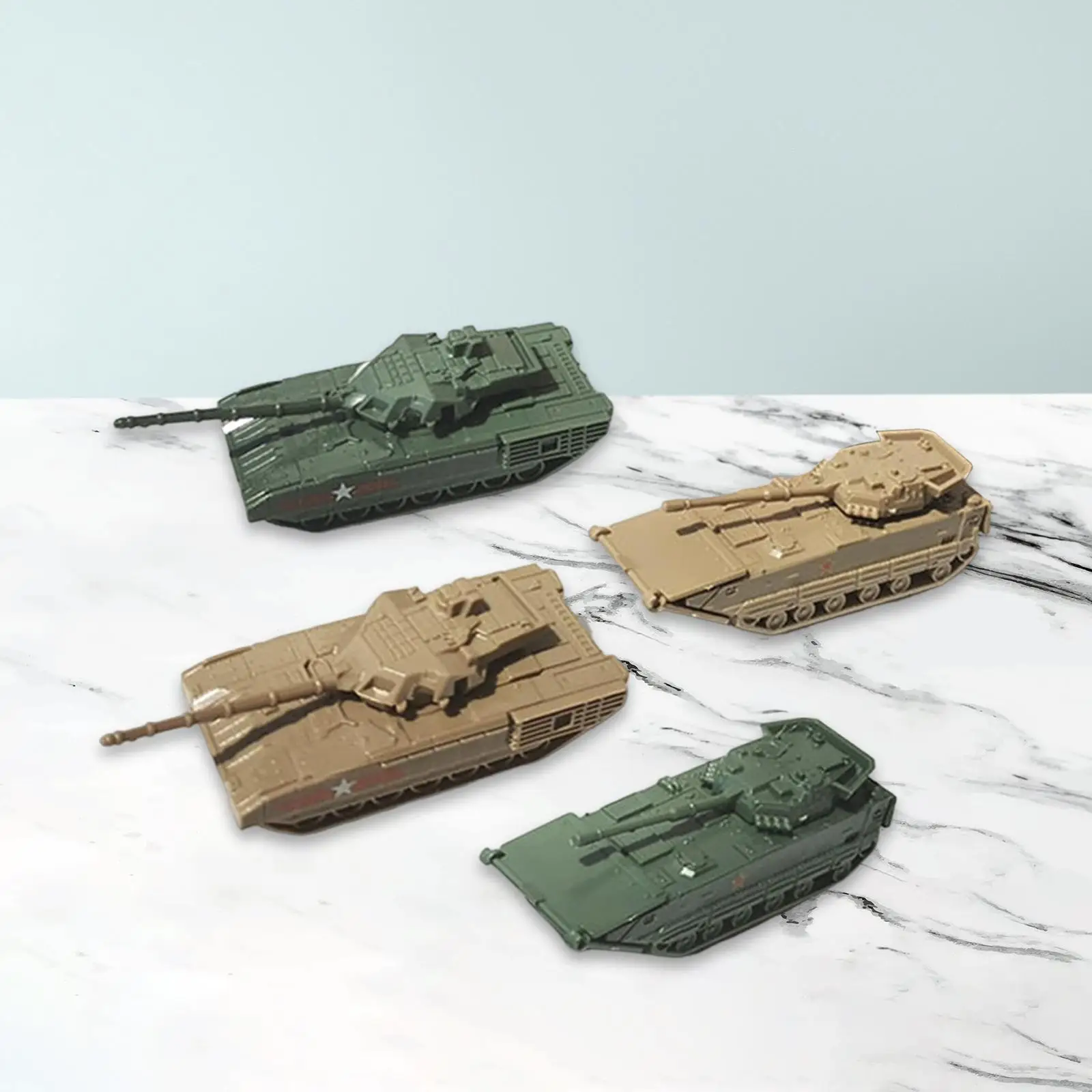 

4x1/144 Tank коллекция моделей Коллекционная экшн-модель 4D головоломки Танк модель для игр на открытом воздухе