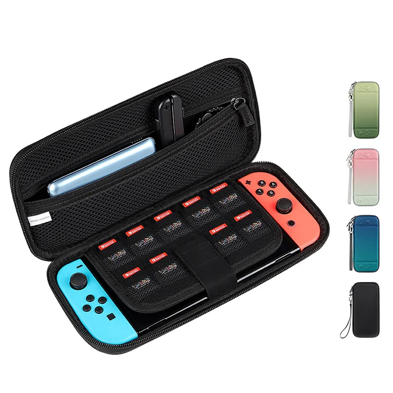 

For Nintendo Switch Gaming Machine Storage Bag EVA Hard Case Protective Case Double Layer Game Card Accessories Storage