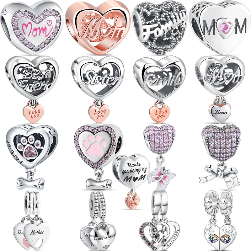 Женская подвеска в виде сердца с принтом Собачья Дружба