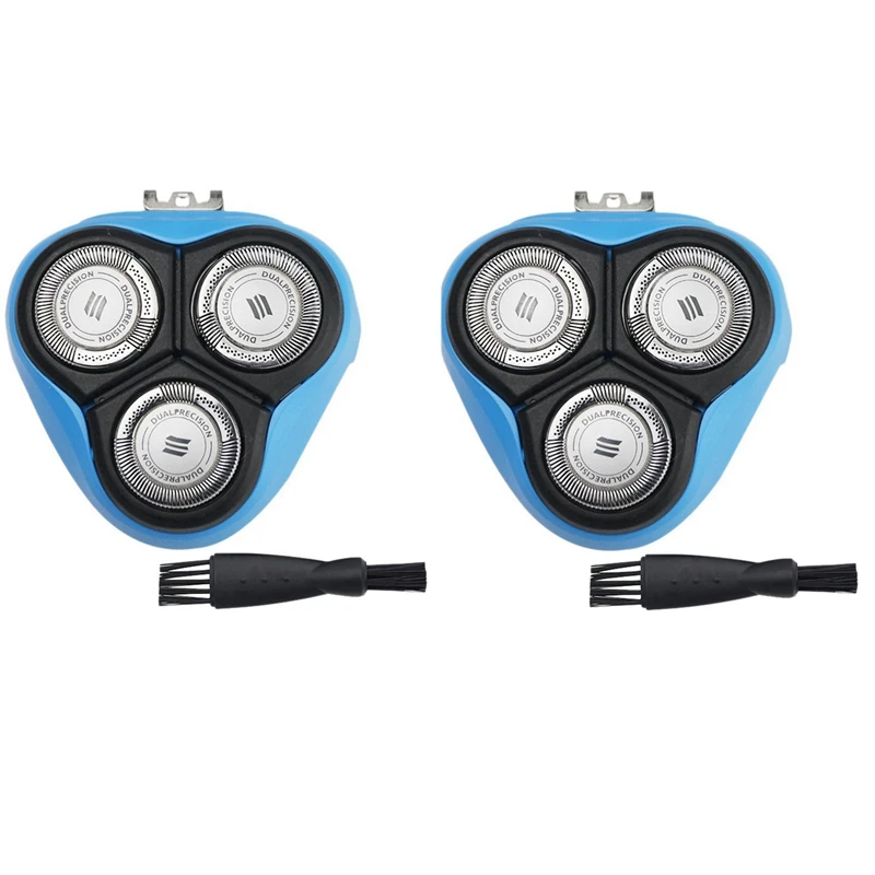 

2X Razor Replacement Shaver Head Blate Frame For AT750 AT890 PT 860 860 866 AT758 PT 710 725 Razor Blade,Blue