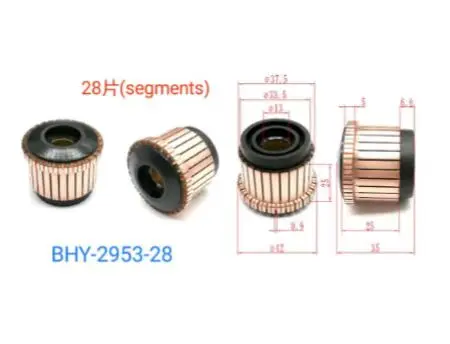 

5Pcs 13x37.5x25mm Copper Bars Electric Motor Commutator BHY-2953-28