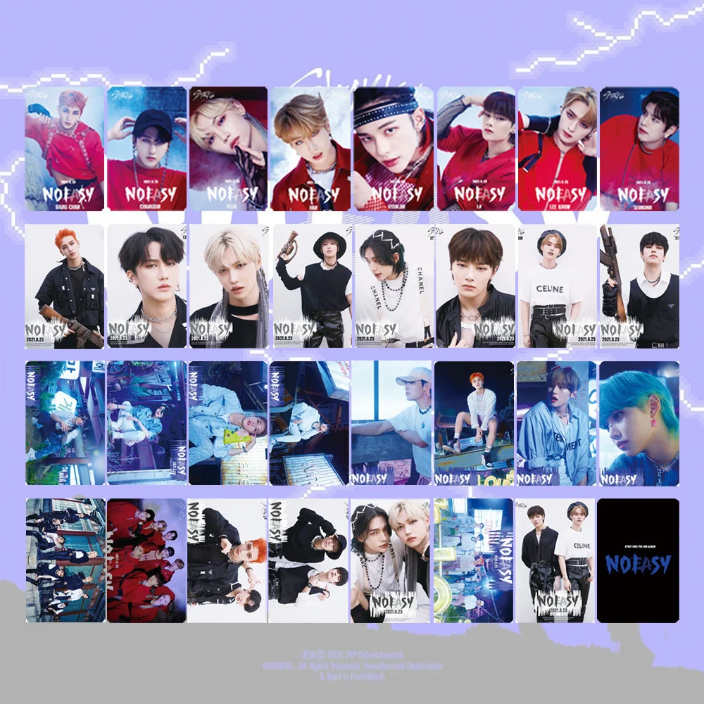8pcs/set Kpop Stray Kids Photocard New Album NO EASY High Quality LOMO Cards Kpop Straykids Photo Cards for Fans Collection