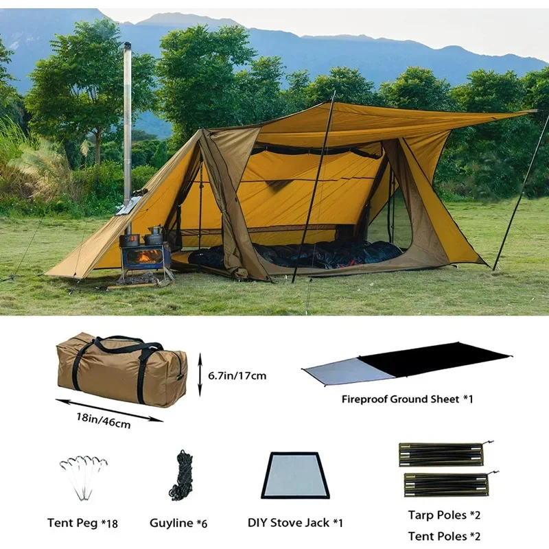 YOUSKY Кемпинговая палатка Ультра легкая Водонепроницаемая огнестойкая уличная