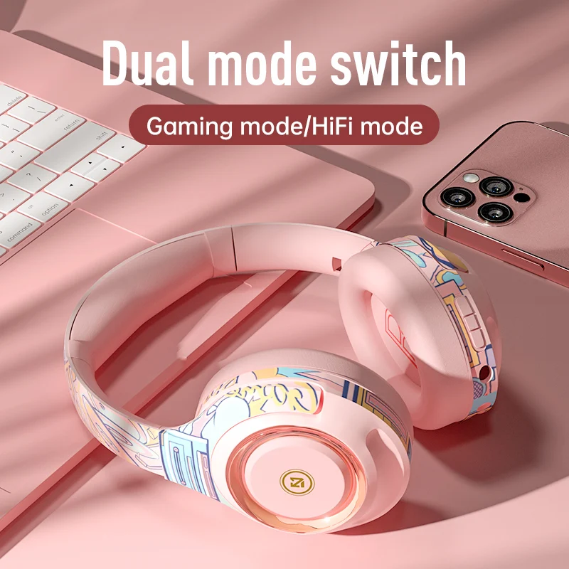 Wireless Headphones Noise Canceling Bluetooth 5.3 Earphone Headset 7.1 Surround Sport Headphone Phone Fone Bluetooth Game Earbud images - 6