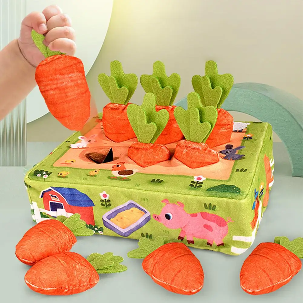 

Carrot Pulling Plush Toy Children Early Educational Carrots Harvest Game Washable Pet Chewing Plush Toy Interaction Toys