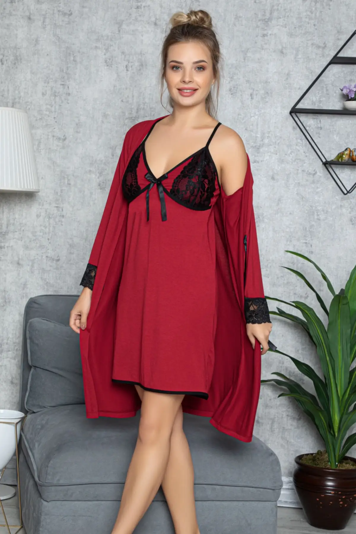 

Dressing Gown 2 pasleepwear Nightgown Set Fashion Robe Robe Robe Robe Sexy Peignoir Kimono Bride Sleepwear Night Gown