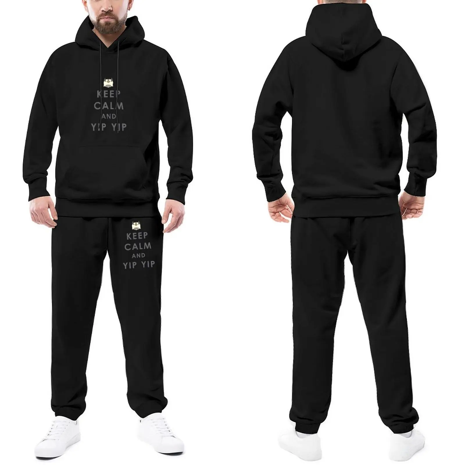 

Trapstar Tracksuits Keep Calm Hooded Set Tv Show Plus Size Casual Jogger Sportswear Men Street Style Hoody Sweatpant Set