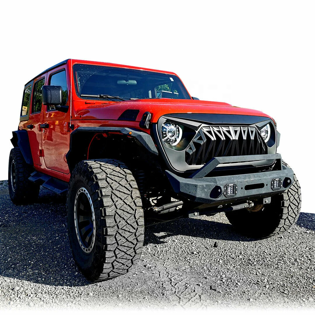 Фото Передний бампер с порошковым покрытием для Jeep Wrangler JL JLU JT 2018-2022 №2