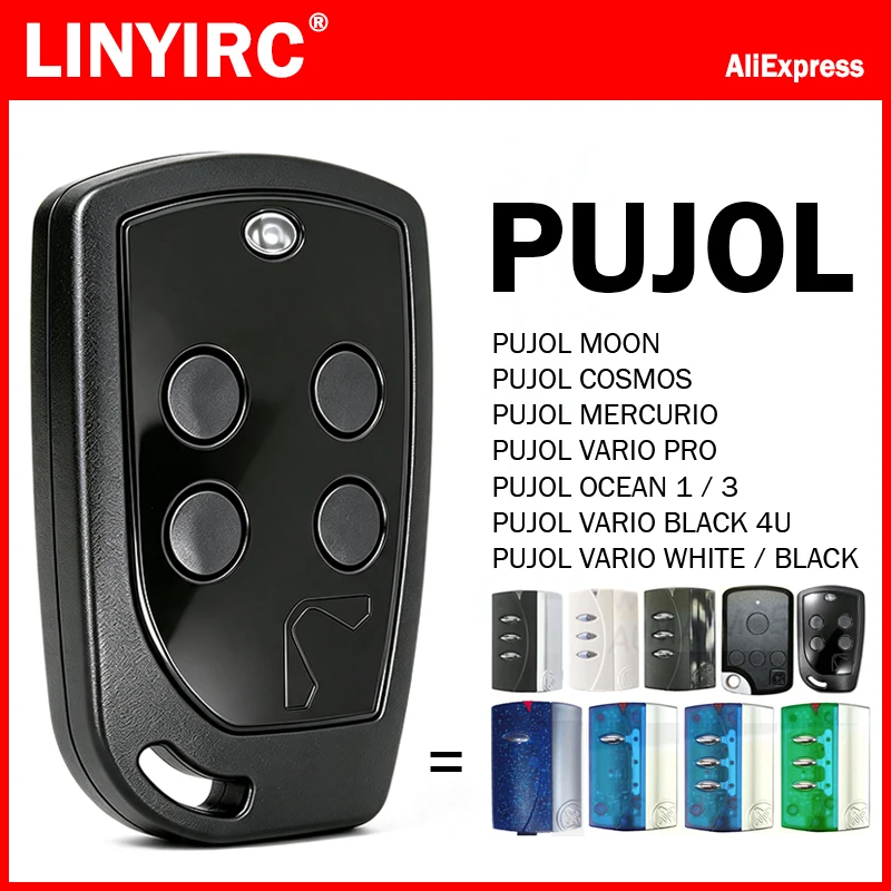 Фото PUJOL Vario 4u Black Пульт дистанционного управления для гаражных/воротных ворот 433.92МГц, с плавающим кодом, совместим с PUJOL VARIO PRO, MERCURIO, MOON, COSMOS, OCEAN. №2
