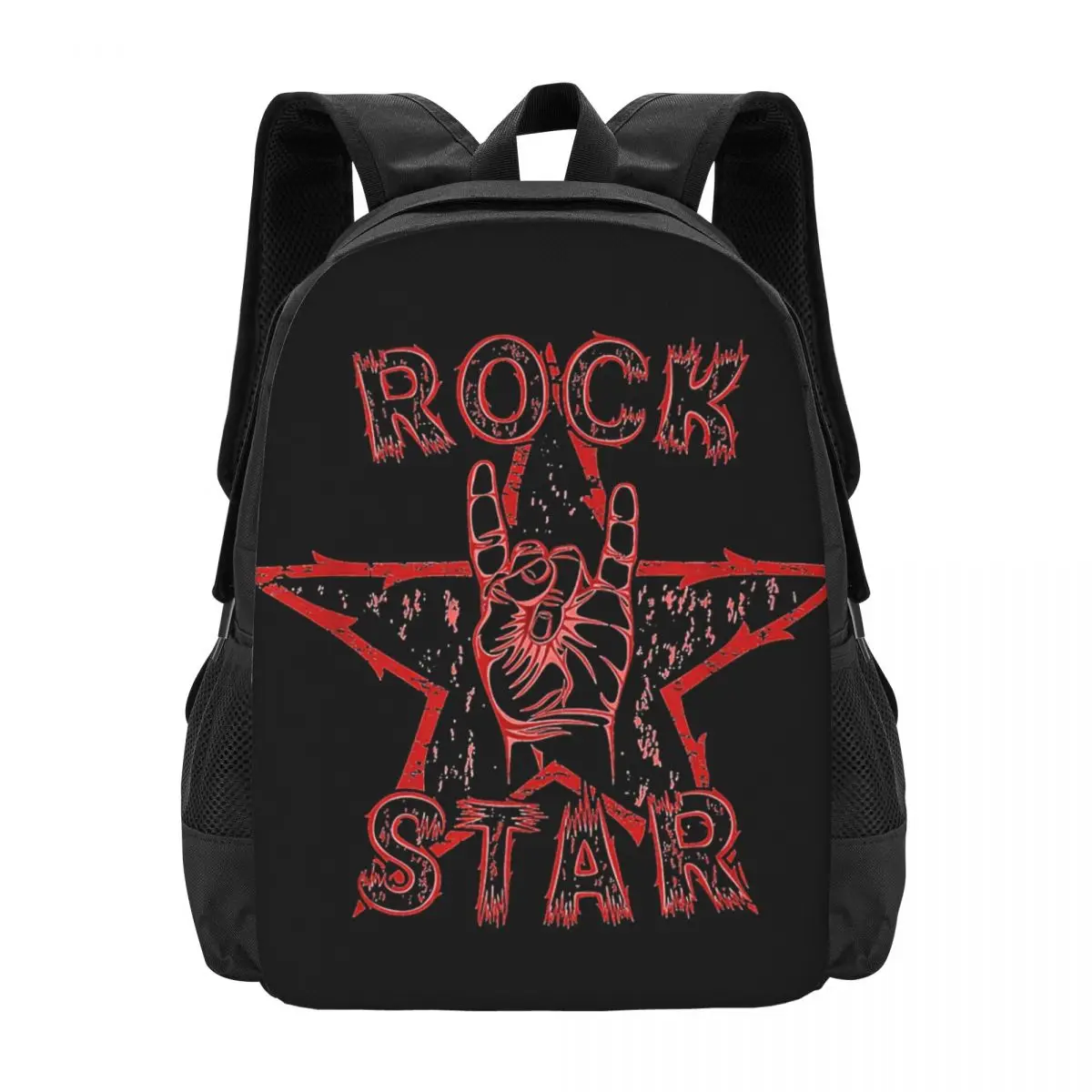 Rock On Hand Sign Backpack for Girls Boys Travel RucksackBackpacks for Teenage School Bag