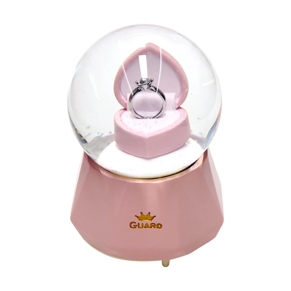 

Romantic Ring Crystal Fairy Tale Glass Crystal Couples Gift Battery