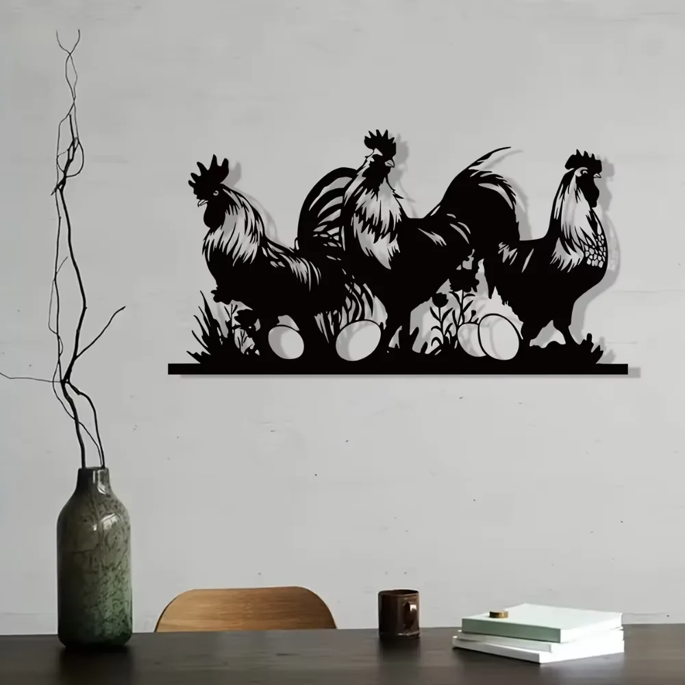 Нестандартный Шарм Металлический Петух Настенная Художественная Декоративная