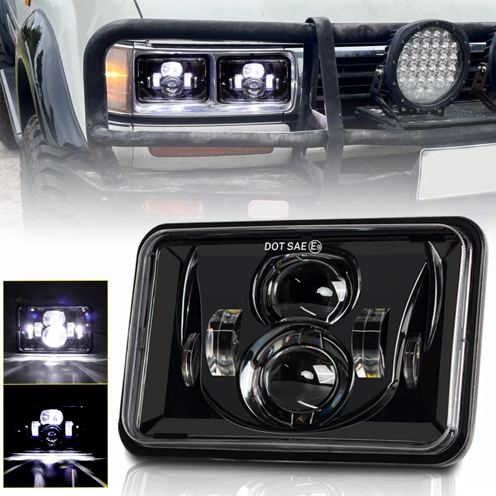 Для Suzuki DRZ Honda XR квадратная замена H4651 H4652 H4656 H4666 H6545 светодиодные 1/2 шт. 4x6 дюймов