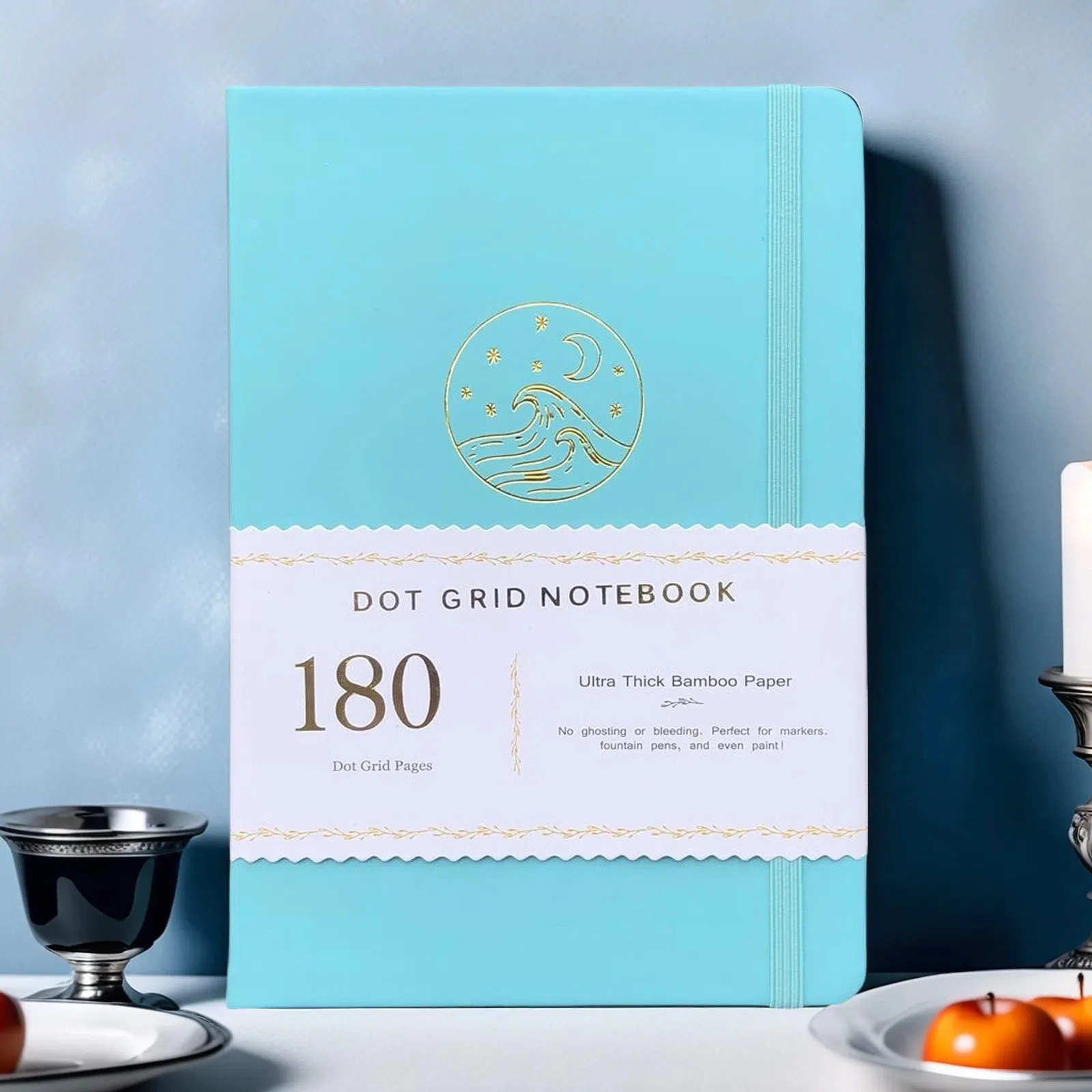 

Блокнот Buke Notebook А5, серебристые края, твердый переплет