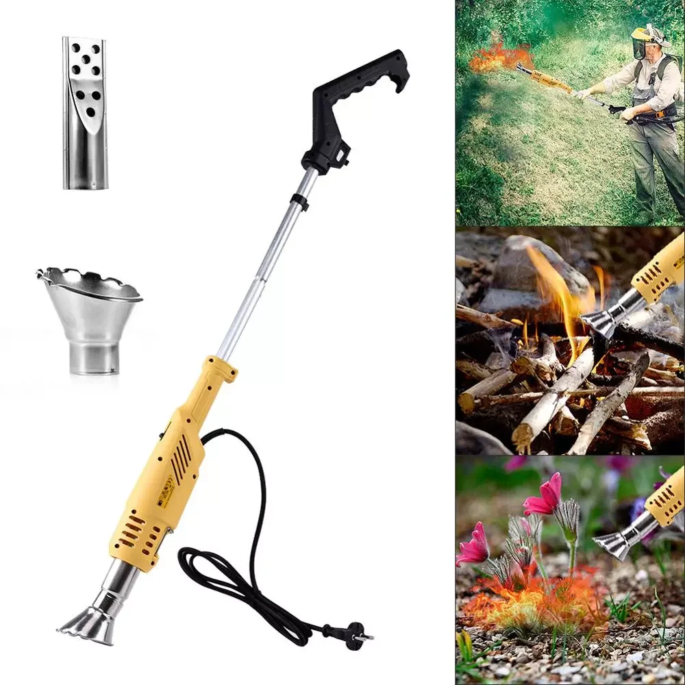 2000W Electric Thermal Weeder Electric Lawnmower Hot Air Weed Killer Grass Flame Weed Burner Garden Tools