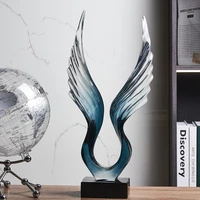 nordic abstract sculpture resin crafts office ornaments light luxury home living room decoration figurines for interior gift