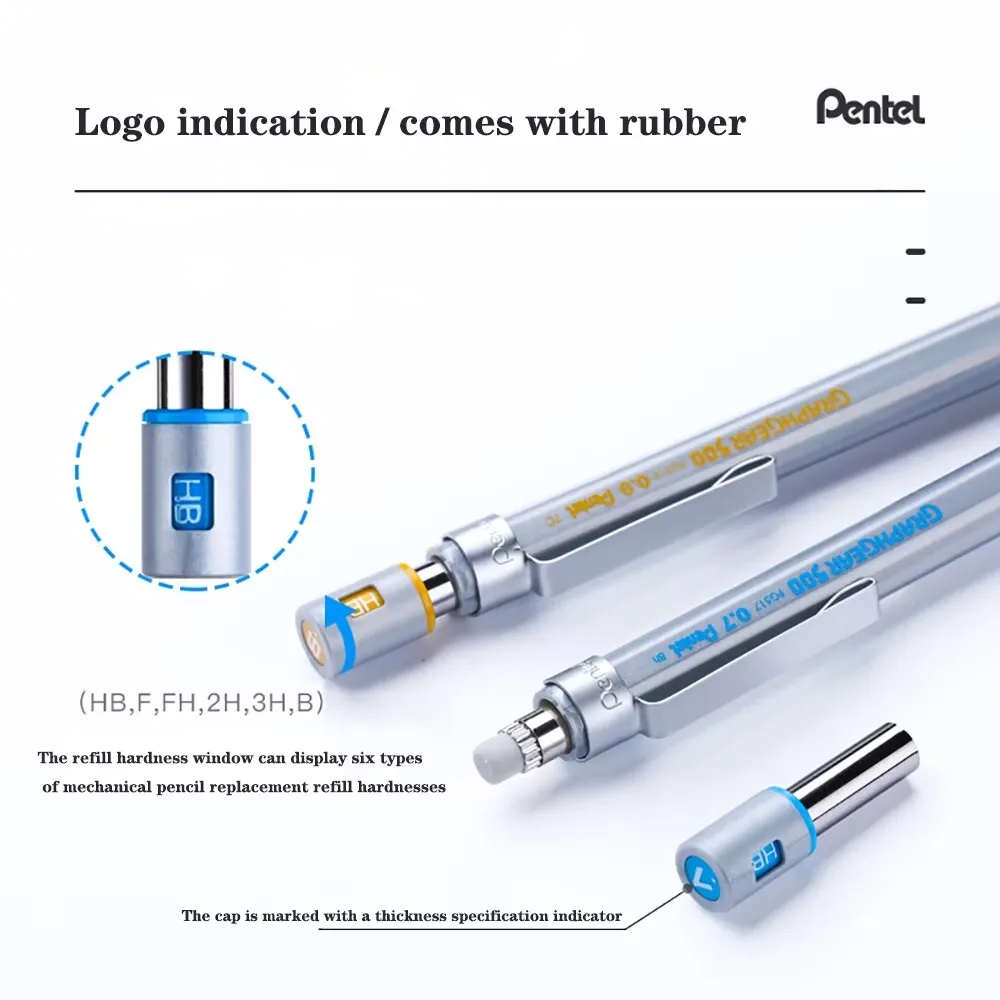 Pentel Graphgear 500 Механический Карандаш Профессиональный Инженерный Автоматический