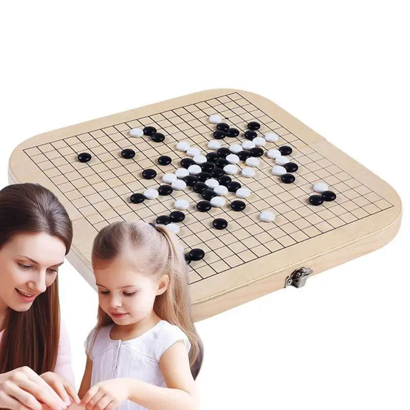Складные шахматы Weiqi для детей черно-белые
