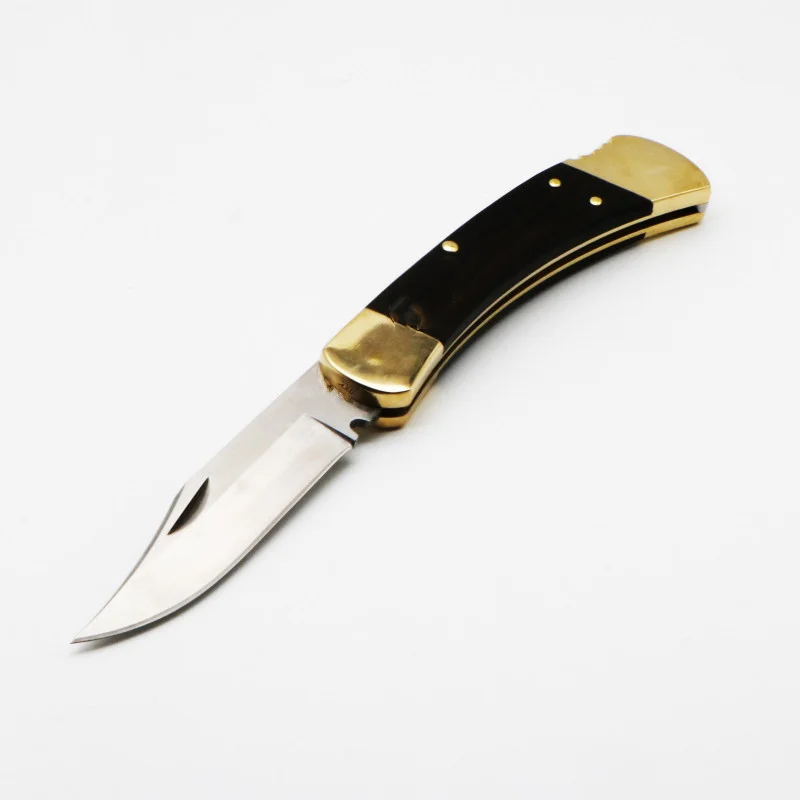 Классическая версия 110 карманный складной нож одно действие латунная деревянная