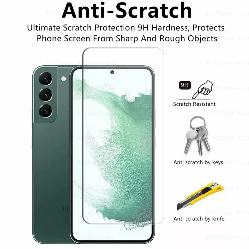 4in1 Tempered Glass For Samsung Galaxy S22 Plus S21 S20 FE Camera Lens Screen Protector For Samsung A32 A52 A52s S22+ S21FE Film
