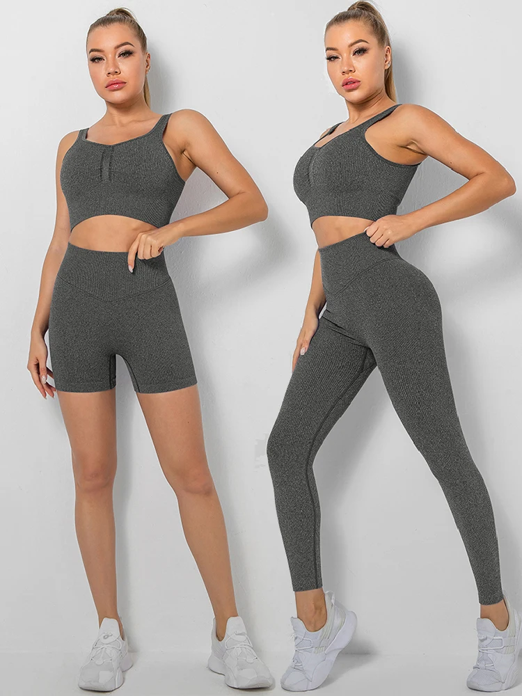 

Seamless Yoga Sets Women Gym Clothes Sport Bra High Waist Shorts Yoga Leggings Sets Crop Top Yoga Pants Fitness Sports Suits