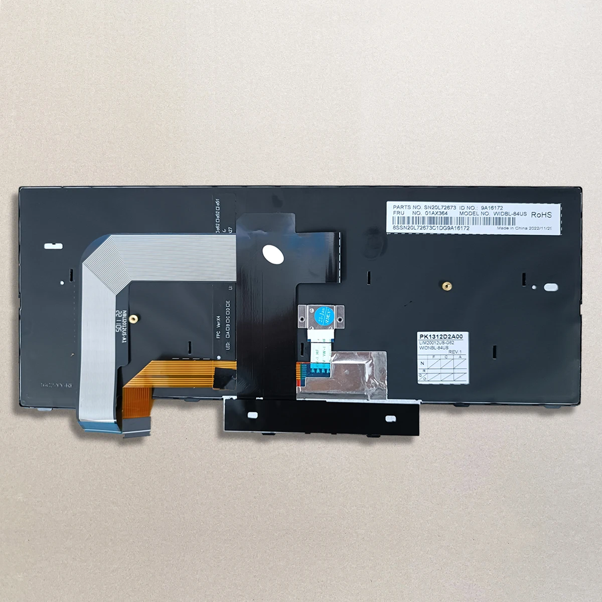 Клавиатура для Lenovo ThinkPad T470 T480 A475 A485 с подсветкой 01AX364 новая сменная клавиатура