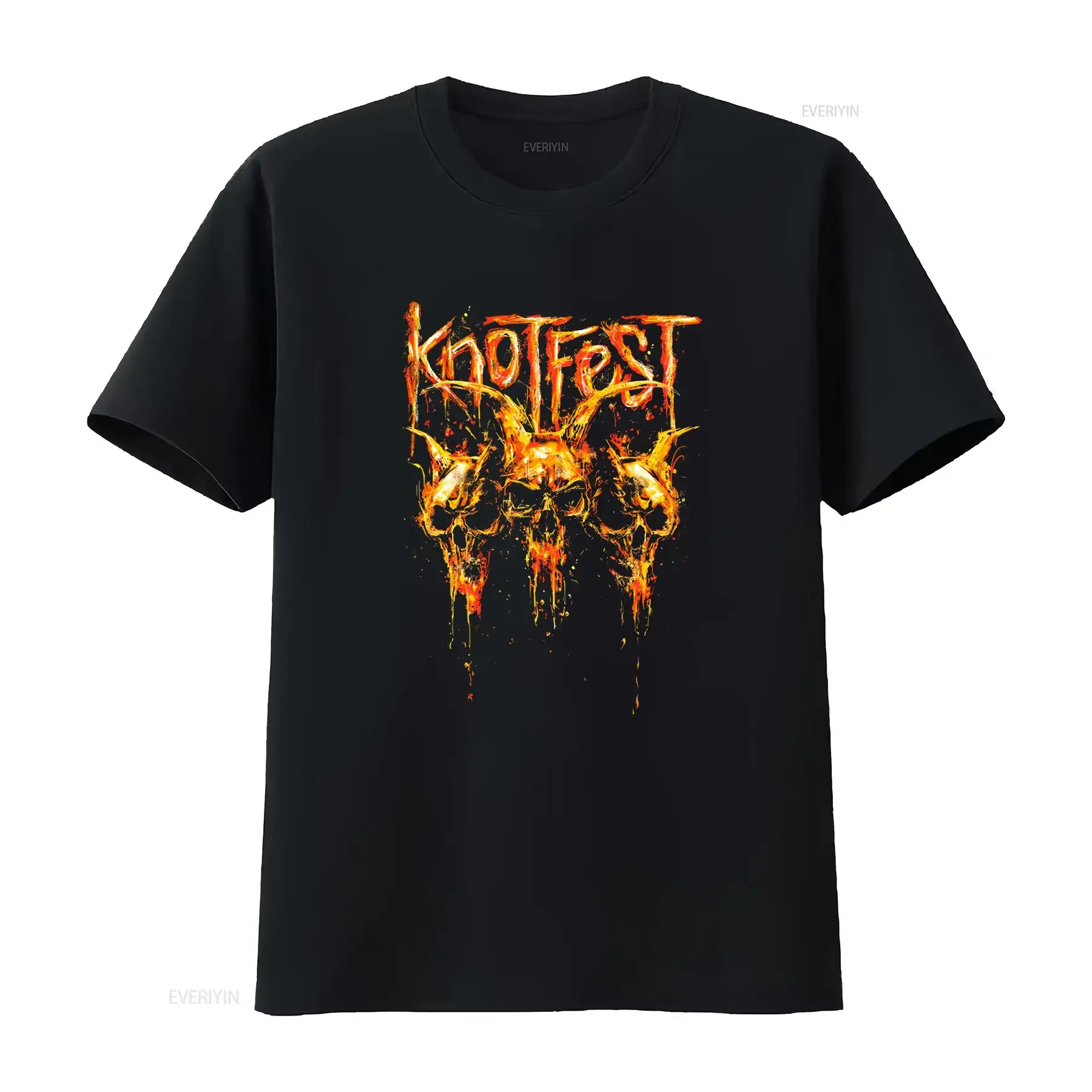 Фото Футболка Knotfest Band Musci TOur 2025, все размеры от S до 5XL, EG003, винтажная, с эффектом потертости, универсальный топ для повседневной носки, удобная, в стиле кэжуал №1