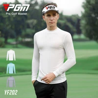 pgm golf clothing men slim sports casual ice silk long sleeve bottoming shirt