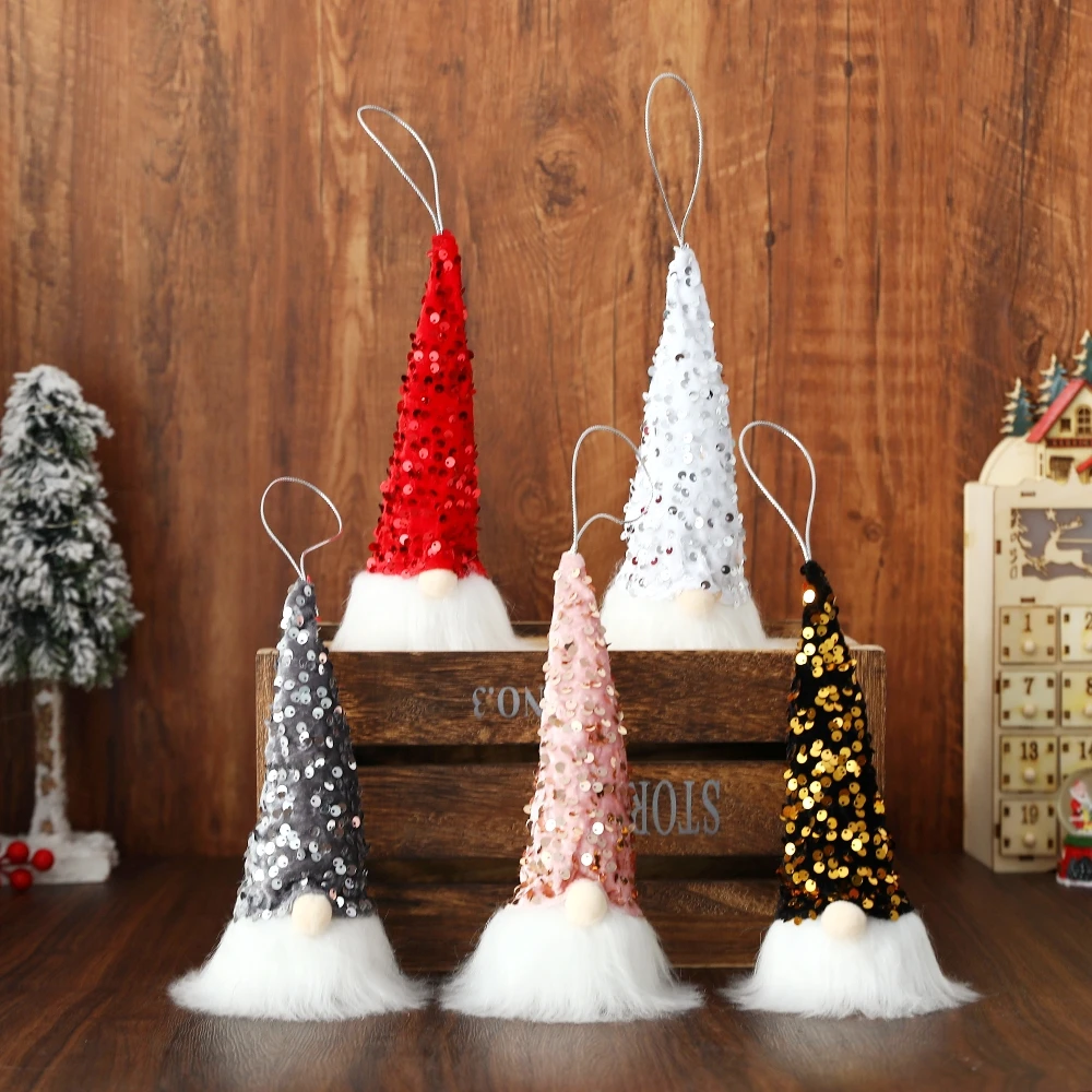 Светящийся гном Счастливого Рождества безликая кукла подвеска на