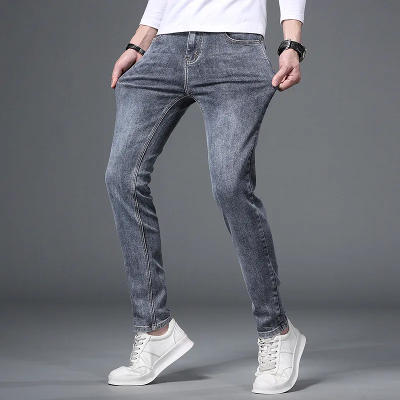 2022 New Jeans Men Stretch Straight Tube Slim Men Jeans Casual Fashion Versatile Jeans High Quality