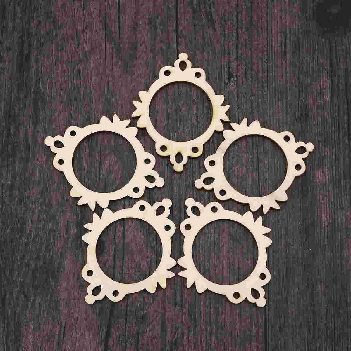 

Wood Wooden Pieces Unfinished Photo Frame Mini Frames Craftscutouts Picture Decoration Blank Slices Craft Discs Cutout Wedding