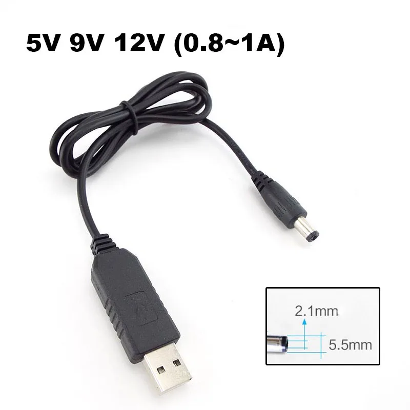 

USB-преобразователь постоянного тока 5 В в постоянный ток 9 в 12 В адаптер источника питания Повышающий Модуль Удлинительный соединитель линей...