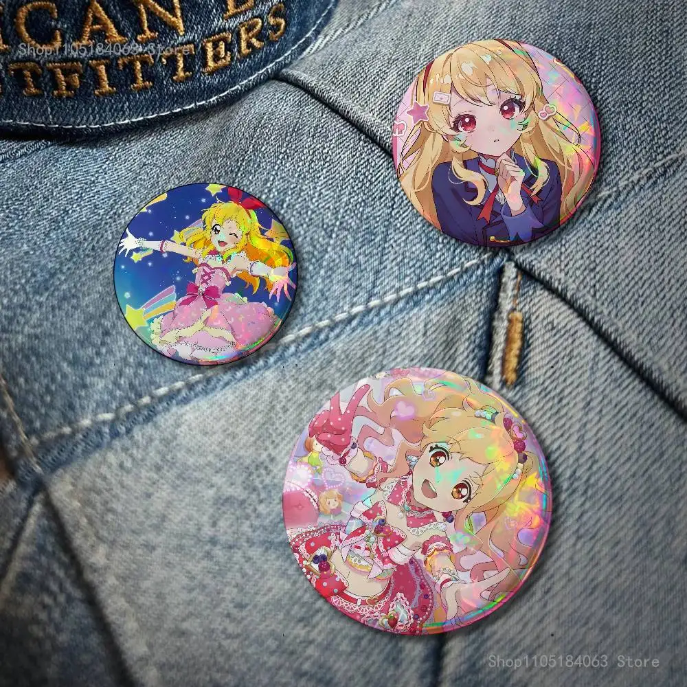 Фото Аниме-значки H-Hoshimiya Ichigo, лазерные, светоотражающие, круглые, для сумок, одежды, декоративные элементы, коллекционные предметы, подарки для друзей №2