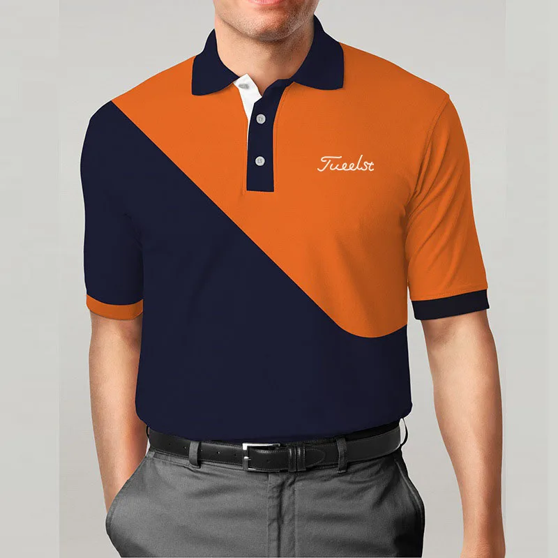 Американский бренд мужские рубашки для гольфа с коротким рукавом спортивная