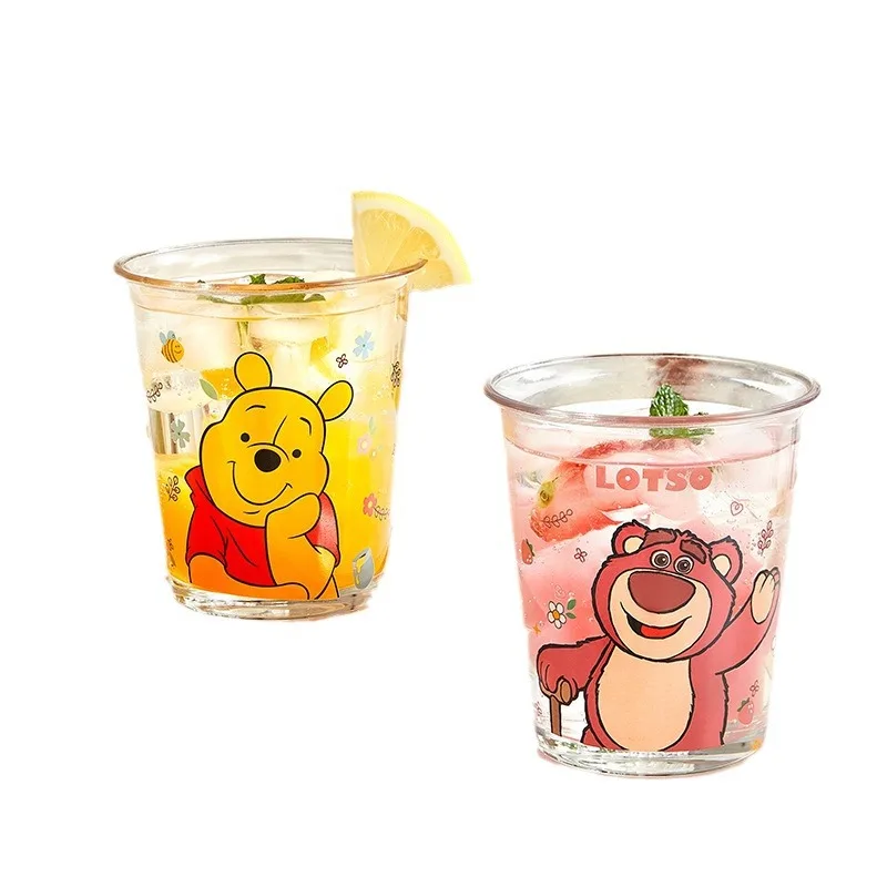 Стеклянная чашка с мультипликационным изображением Минни клубники медведя из