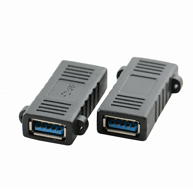 

USB female to female extension USB3.0A female to female double female head connection with ear baffle fixed adapter plug
