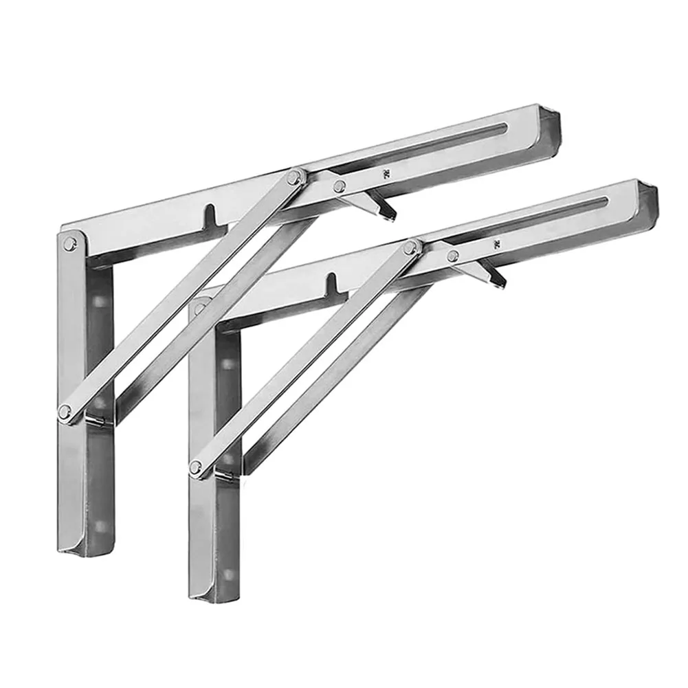 

2Pcs Triangle Folding Angle Bracket Adjustable Wall Mounted Shelf Brackets Table Furniture Heavy Support Hardware Accessories