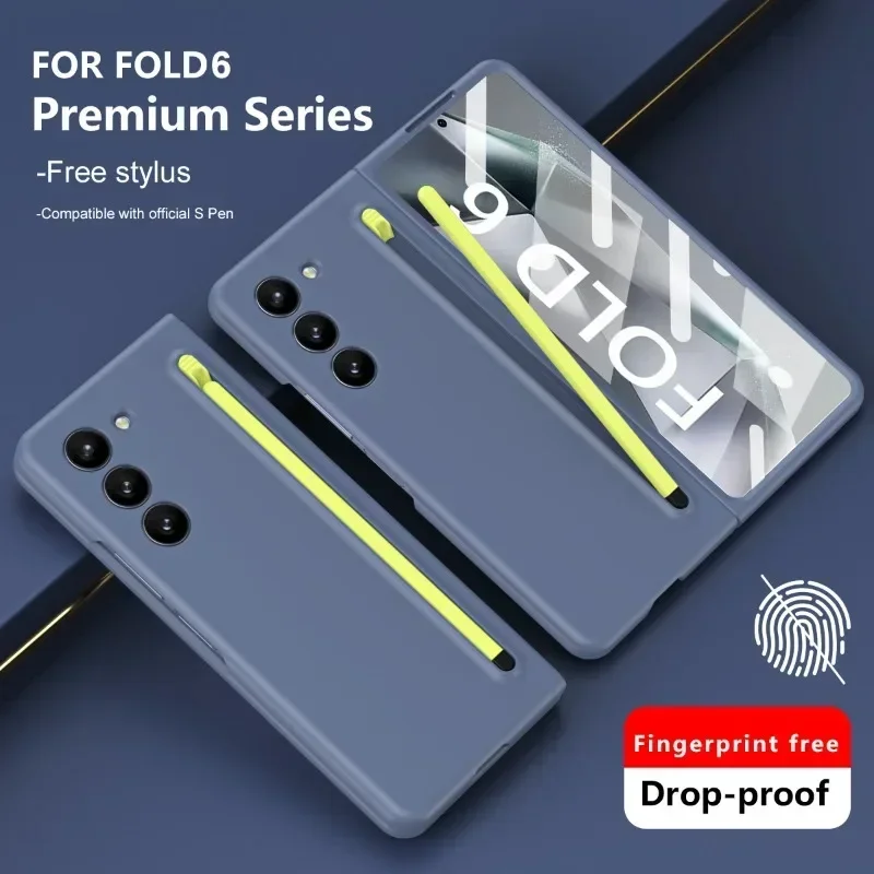 For Samsung Galaxy Z Fold6/5/4/3 Phone Case Pen Slot with Shell Film Anti-drop Folding Protective Official Same Style