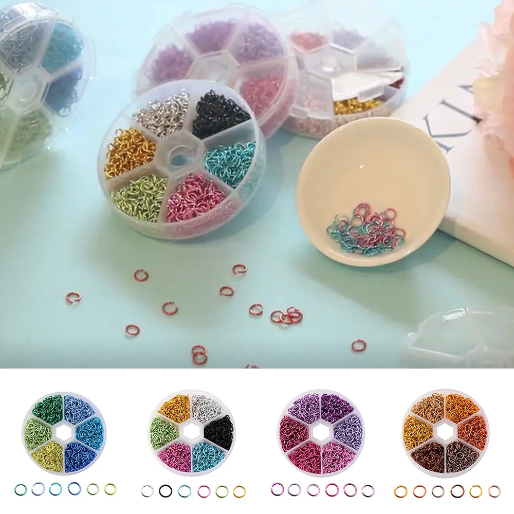 

1080pcs 6mm Color Open Jump Ring Split Jump Ring Connector For Jewelry Making DIY Bracelet Necklace Earring Accessories With Box