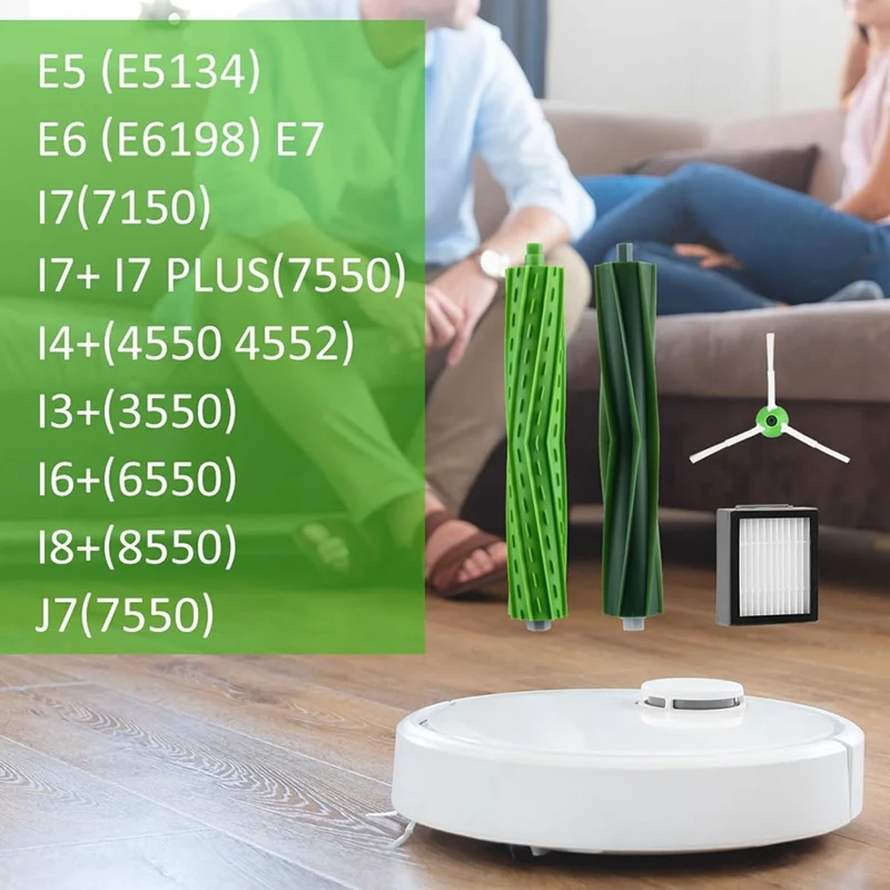 Комплект аксессуаров Основные щетки для Irobot Roomba серии E5 E6 E7 I7+ I7 Plus I4+ I3+ I6+ I8+ J7