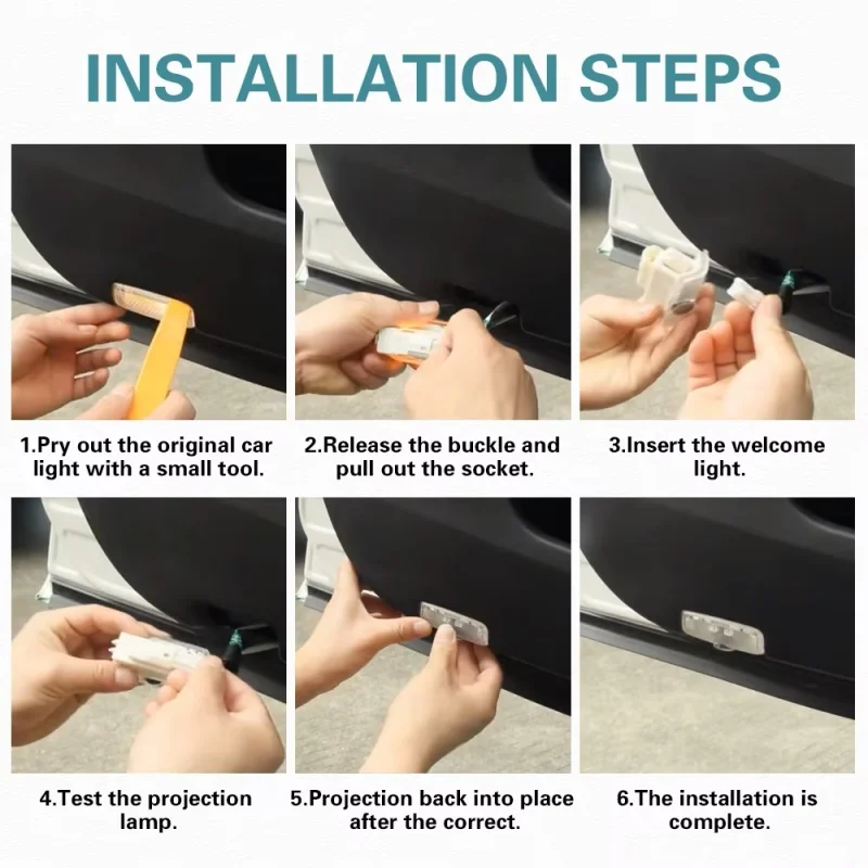 Светодиодная лампа для дверей автомобиля призрачная теневая лазерная проектора