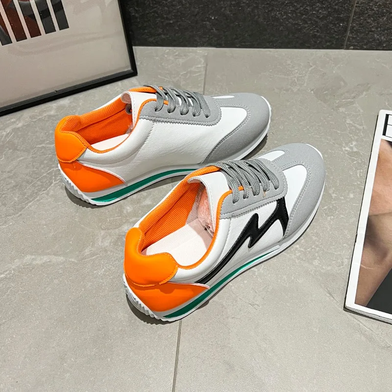 Женские весенние новые повседневные туфли на одной платформе с круглой головкой