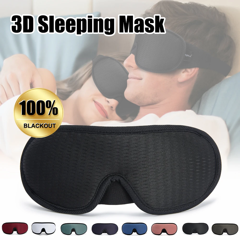 Maschera Per Dormire 3D Block Out Maschera Per Dormire Imbottita Morbida Leggera Per Gli Occhi Slaapmasker Ombretto Benda Benda Per Dormire Maschera P