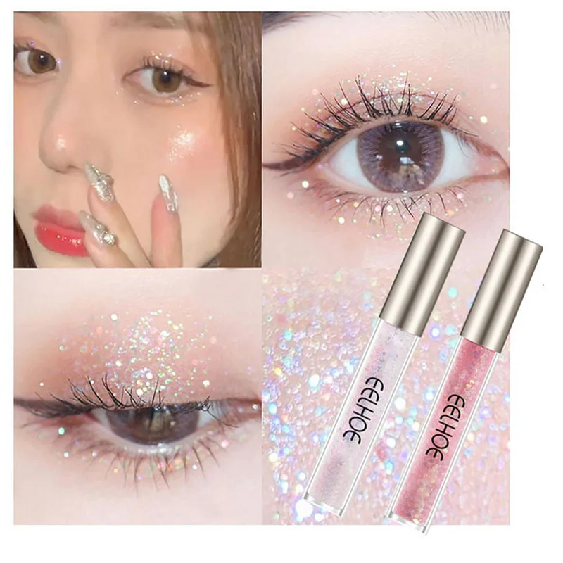 

Liquid Glitter Eyeshadow Highlighter Waterproof Shiny Shimmer Diamond Eye Shadow Lying Silkworm Eyeliner Pencil Makeup Pigment